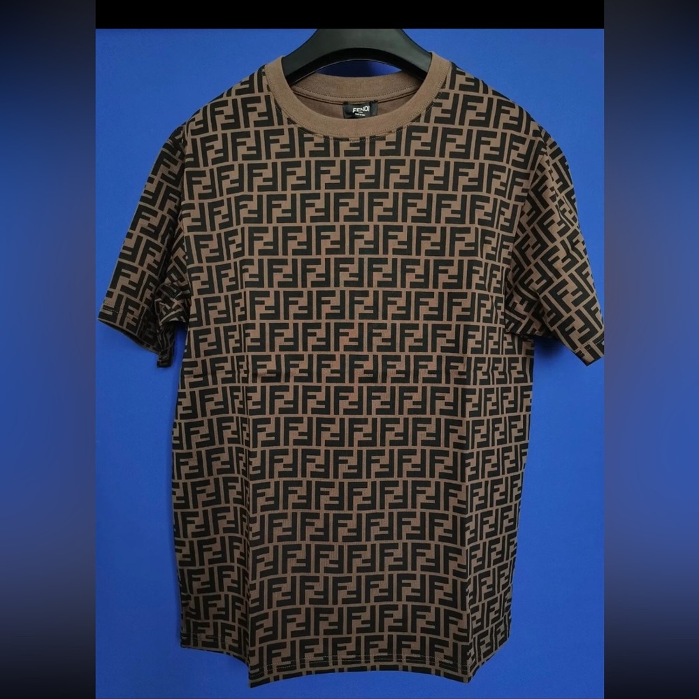 Men's Summer brown Short Sleeve T-shirt Size xL